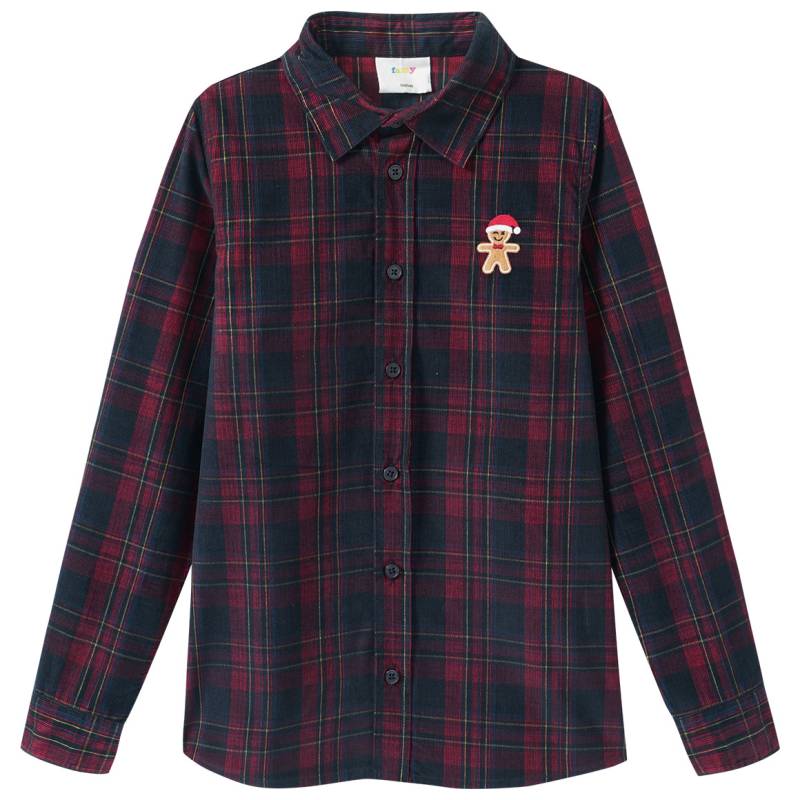 Jungen Weihnachtshemd mit Stickerei von Yigga