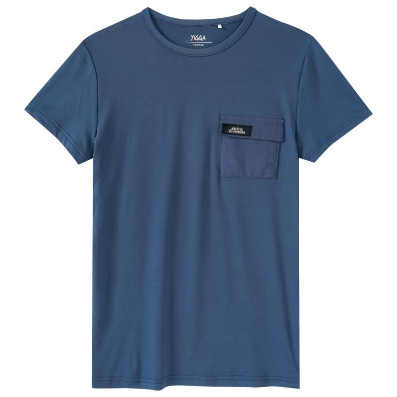 Kinder T-Shirt mit Brusttasche von Yigga