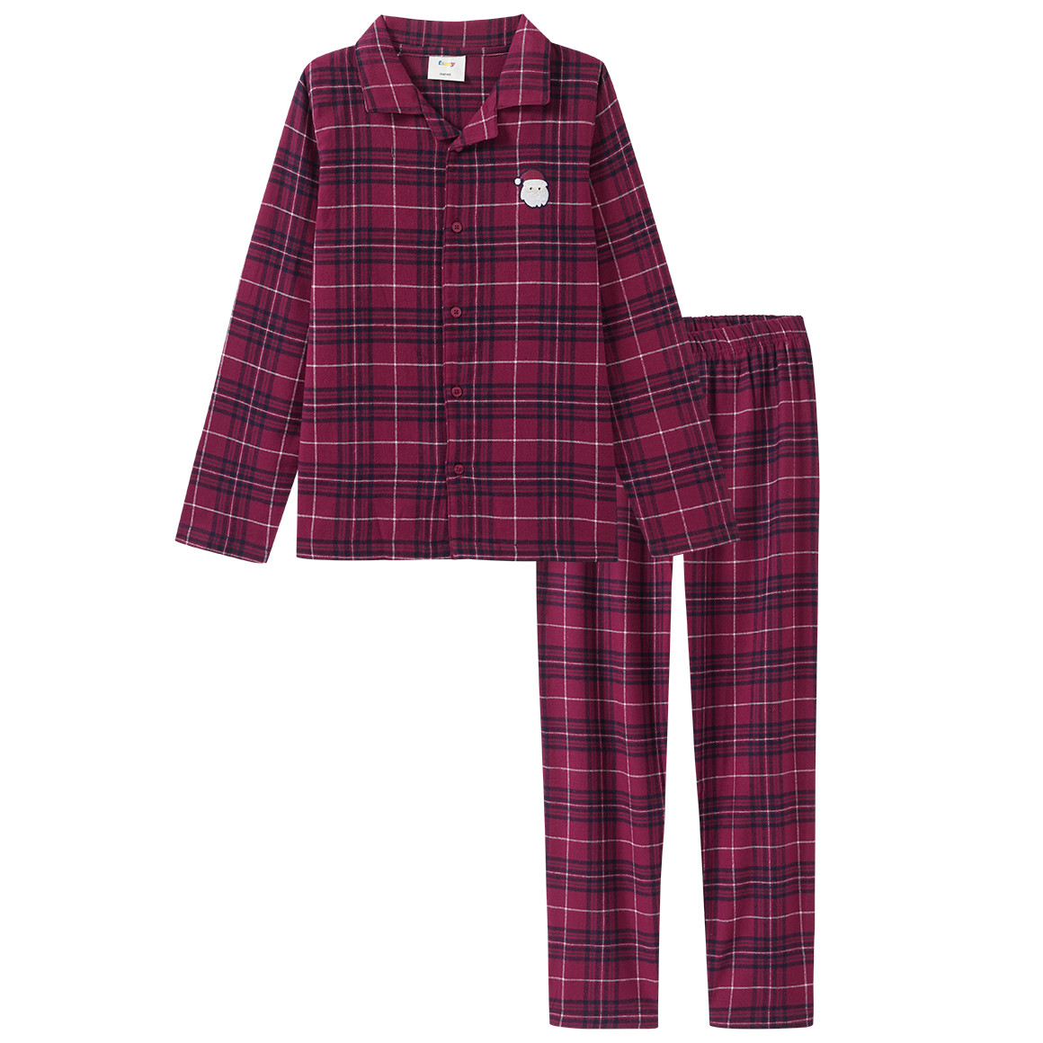 Kinder Weihnachtsschlafanzug mit Stickerei von Yigga