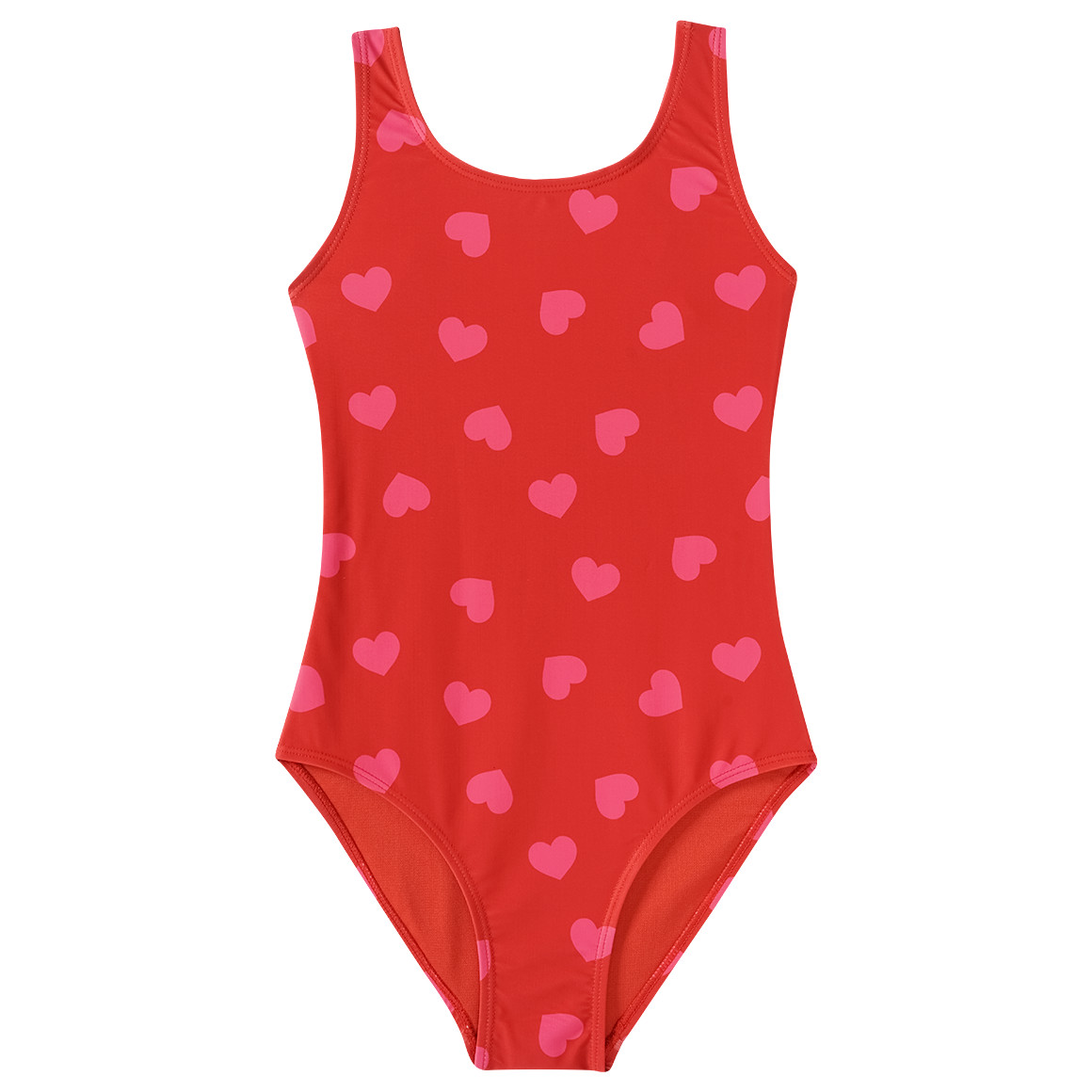 Mädchen Badeanzug mit Herz-Allover von Yigga