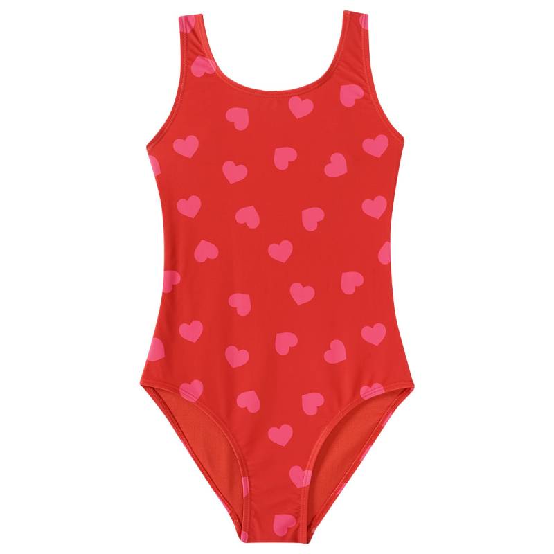 Mädchen Badeanzug mit Herz-Allover von Yigga