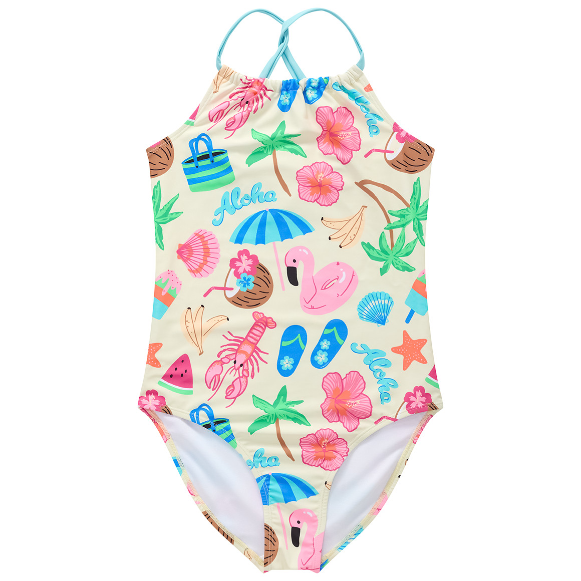Mädchen Badeanzug mit sommerlichen Motiven Mädchen Badeanzug mit sommerlichen Motiven von Yigga