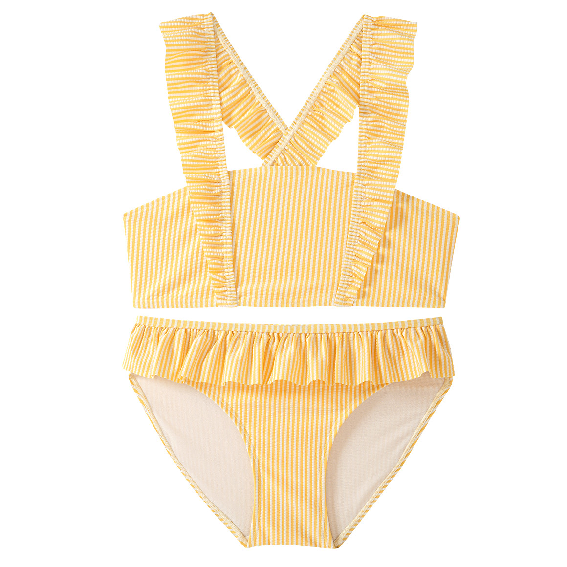 Mädchen Bikini mit Seersucker-Streifen Mädchen Bikini mit Seersucker-Streifen von Yigga