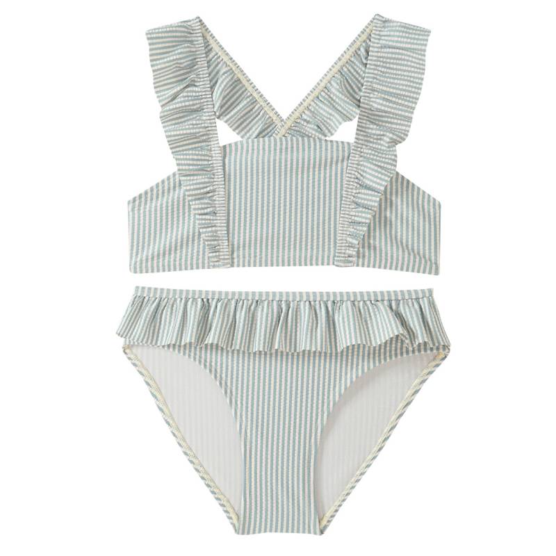 Mädchen Bikini mit Seersucker-Streifen Mädchen Bikini mit Seersucker-Streifen von Yigga
