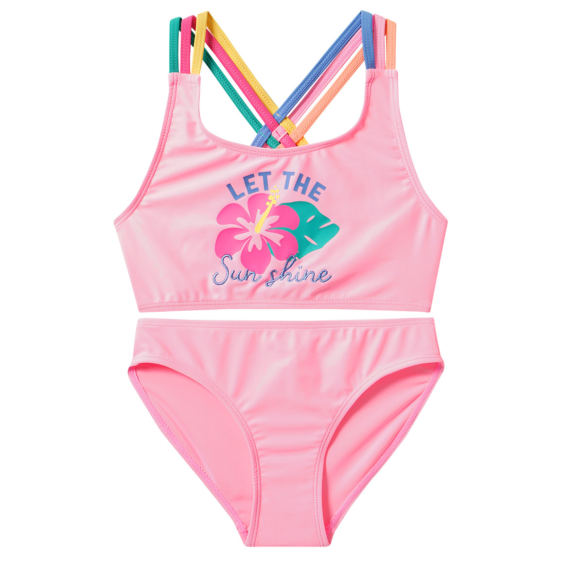 Mädchen Bikini mit bunten Trägern Mädchen Bikini mit bunten Trägern von Yigga