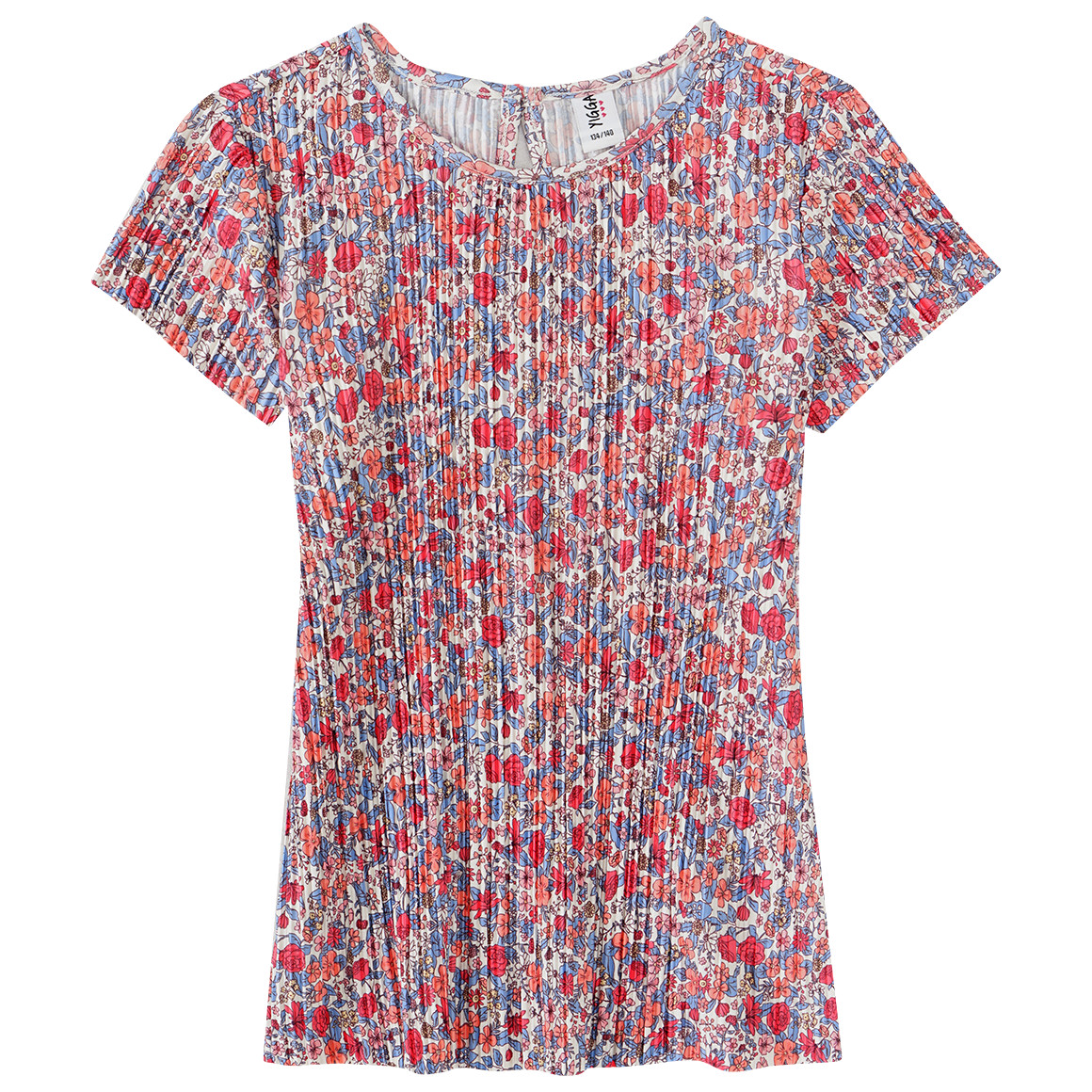 Mädchen Bluse mit Plissee-Struktur von Yigga