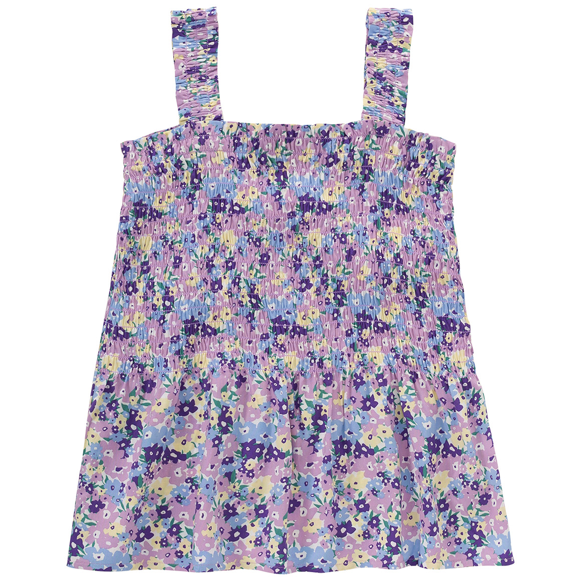 Mädchen Blusen-Top mit Blumen allover von Yigga