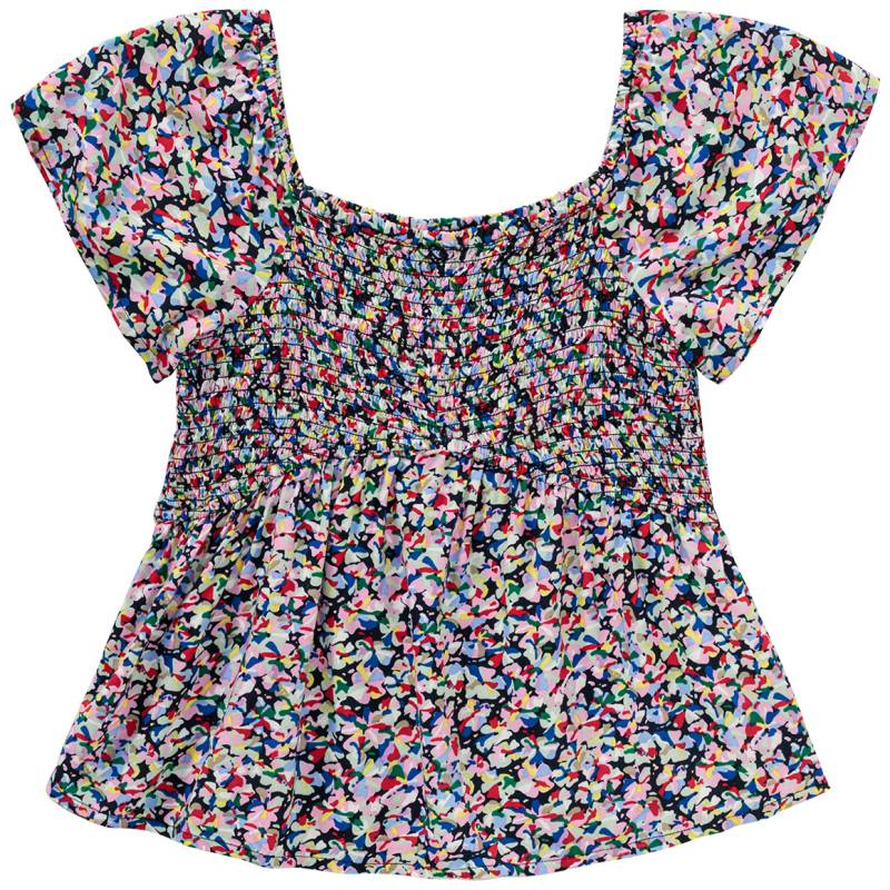 Mädchen Blusenshirt mit Blumen allover von Yigga