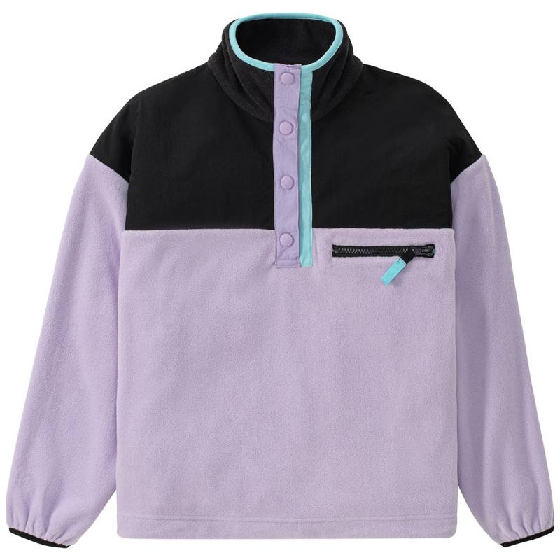 Mädchen Fleece-Pullover mit Farbteilern von Yigga