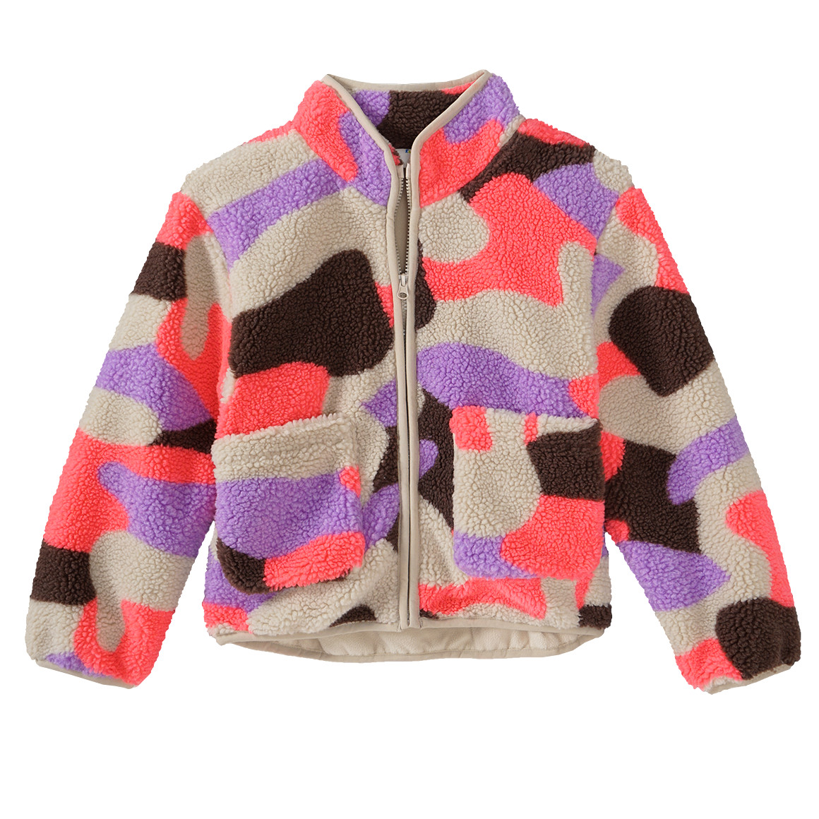 Mädchen Fleecejacke mit Allover-Muster von Yigga