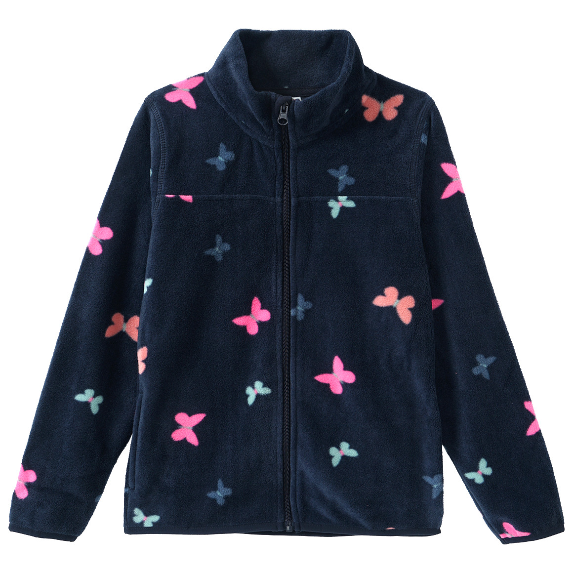 Mädchen Fleecejacke mit Schmetterlingen von Yigga