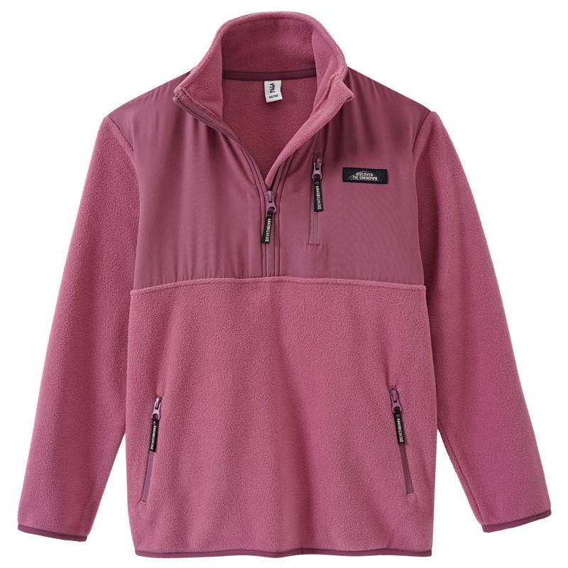 Mädchen Fleecepullover mit Stehkragen von Yigga