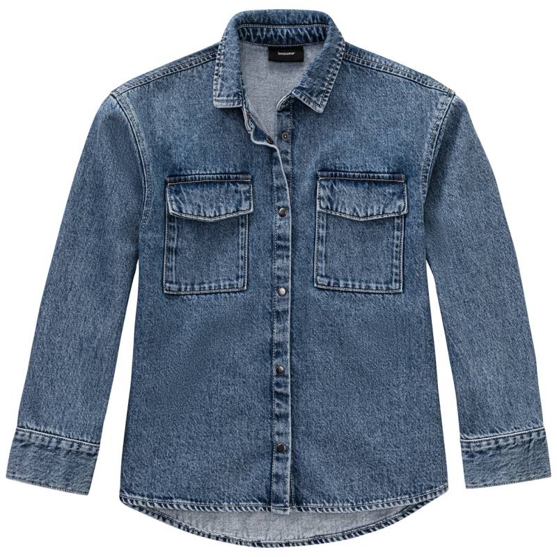 Mädchen Jeans-Bluse mit Druckknöpfen Mädchen Jeans-Bluse mit Druckknöpfen von Yigga
