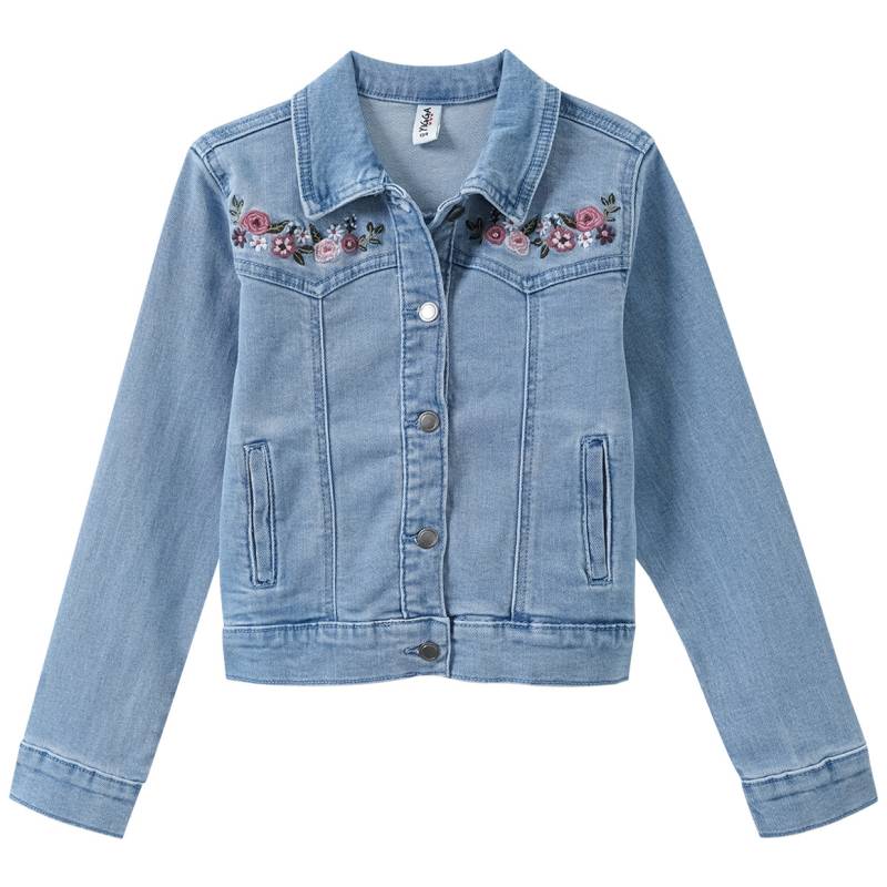 Mädchen Jeansjacke mit Blumen-Stickerei Mädchen Jeansjacke mit Blumen-Stickerei von Yigga