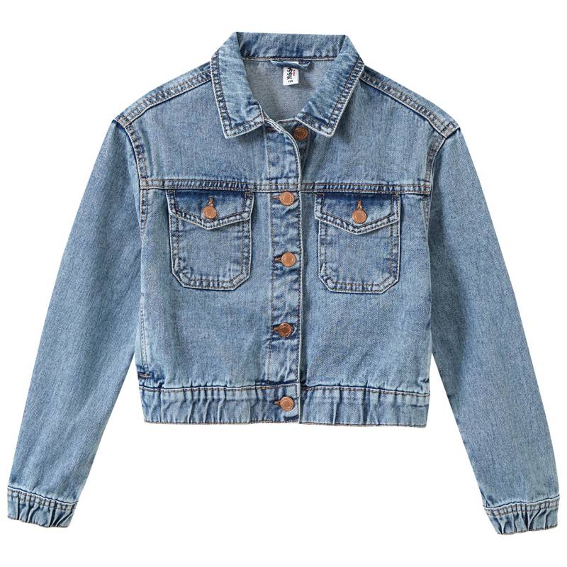 Mädchen Jeansjacke mit Used-Waschung von Yigga