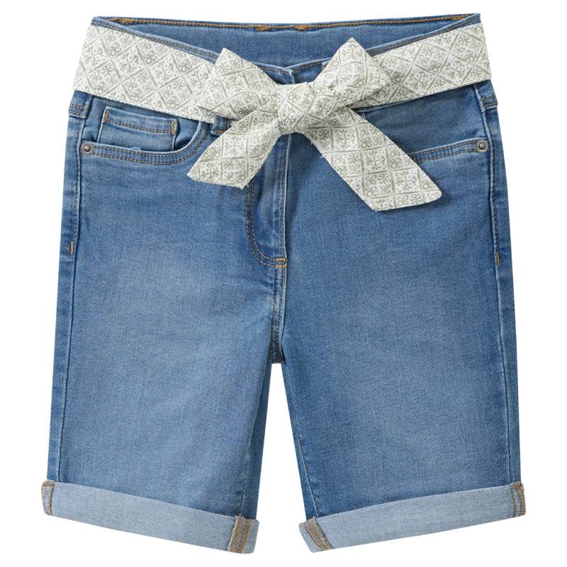 Mädchen Jeansshorts mit Stoffgürtel von Yigga