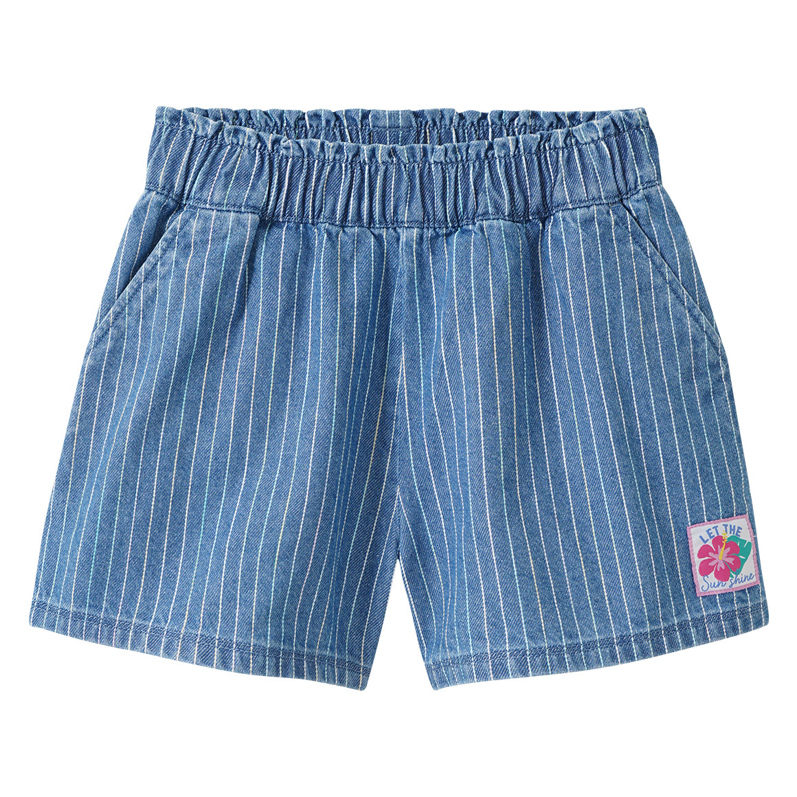 Mädchen Jeansshorts mit Streifen von Yigga