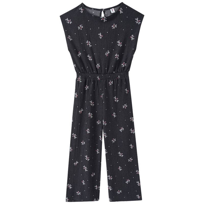 Mädchen Jumpsuit mit Blumen-Allover von Yigga