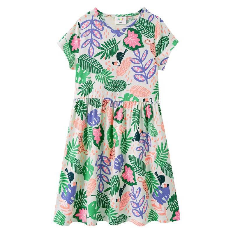 Mädchen Kleid mit Allover-Muster von Yigga