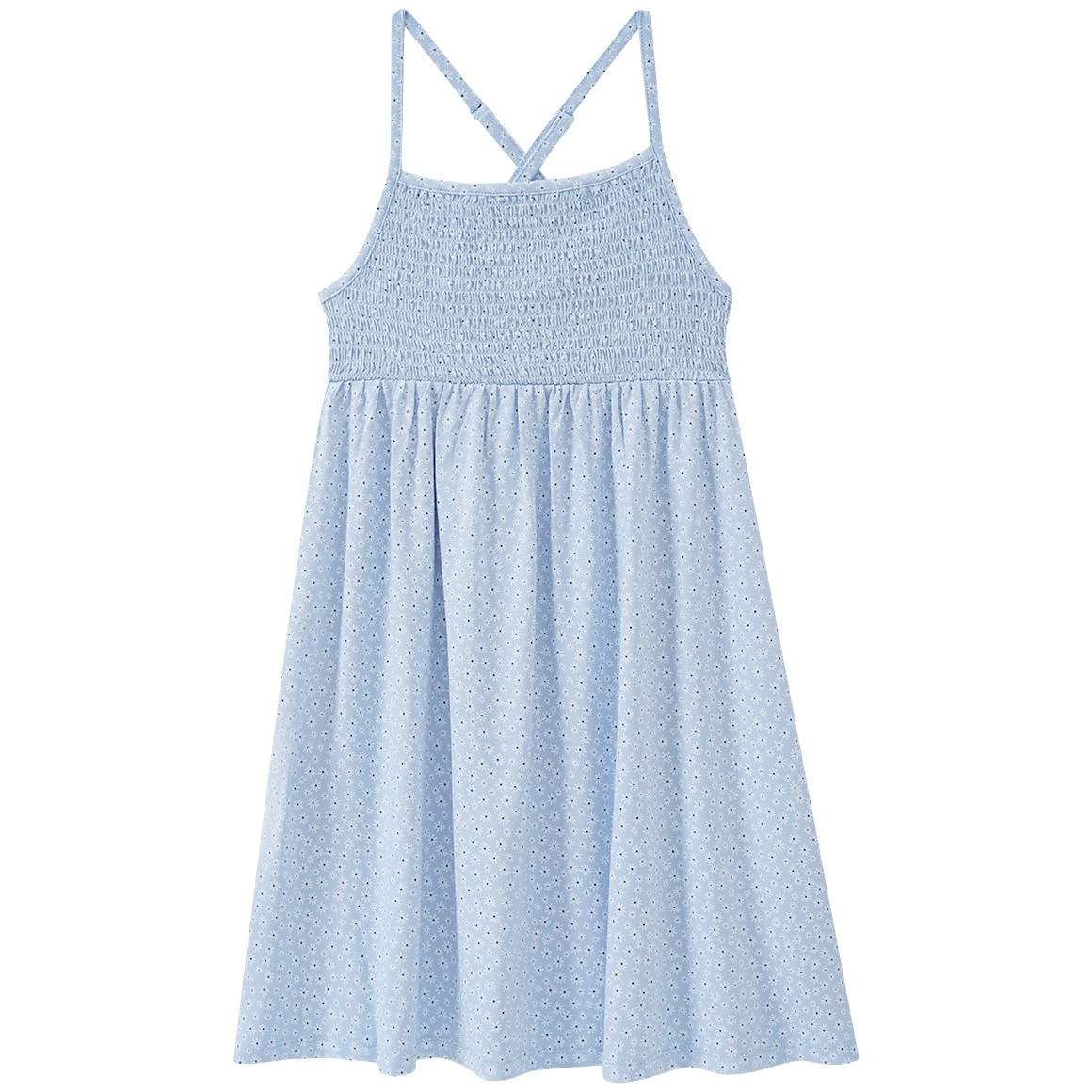 Mädchen Kleid mit Blümchen-Allover von Yigga