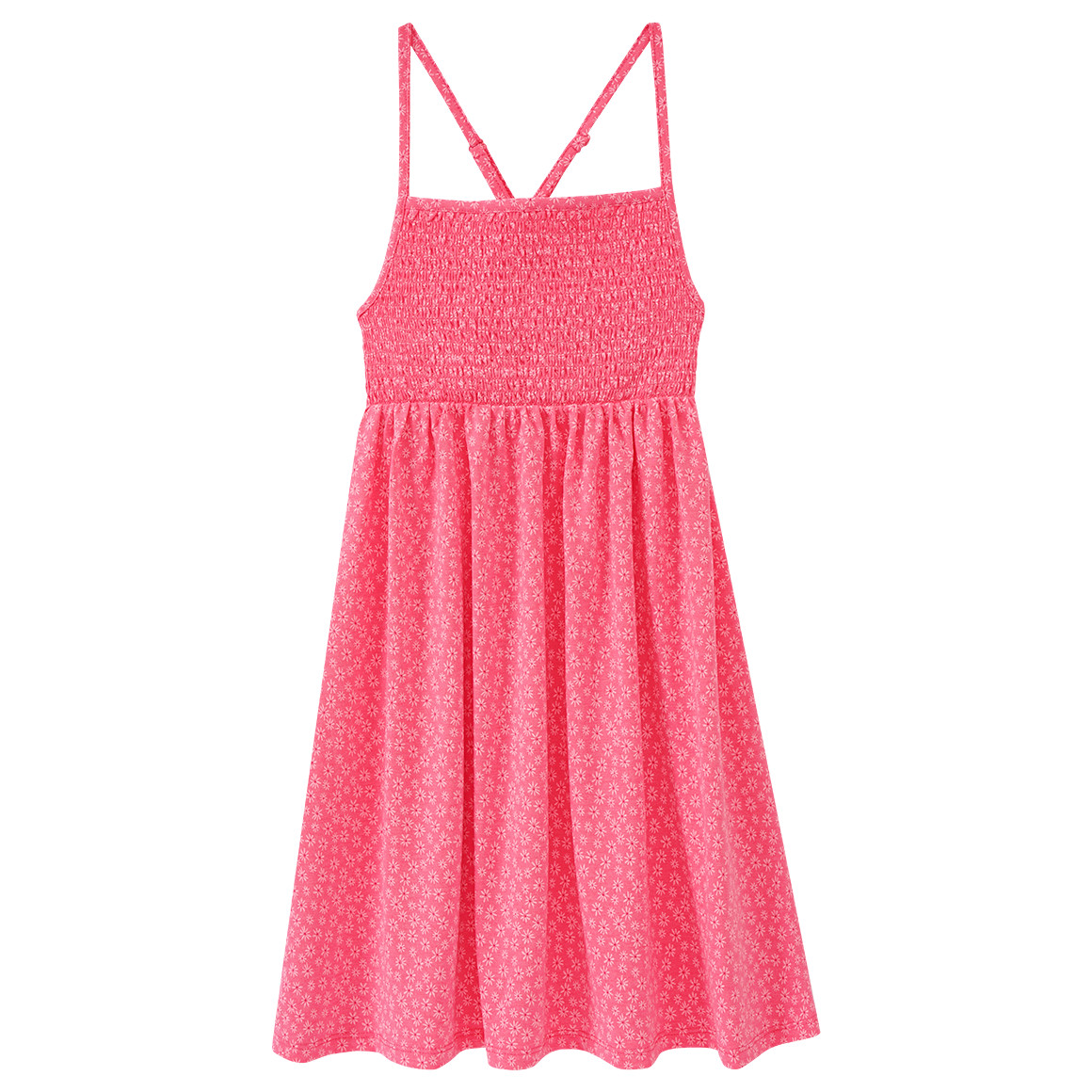 Mädchen Kleid mit Blümchen-Allover von Yigga