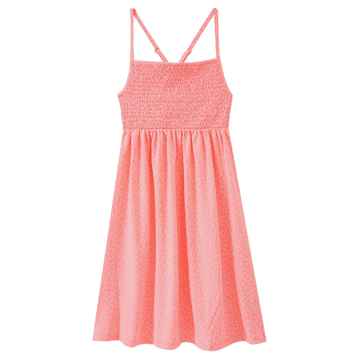 Mädchen Kleid mit Blümchen-Allover von Yigga