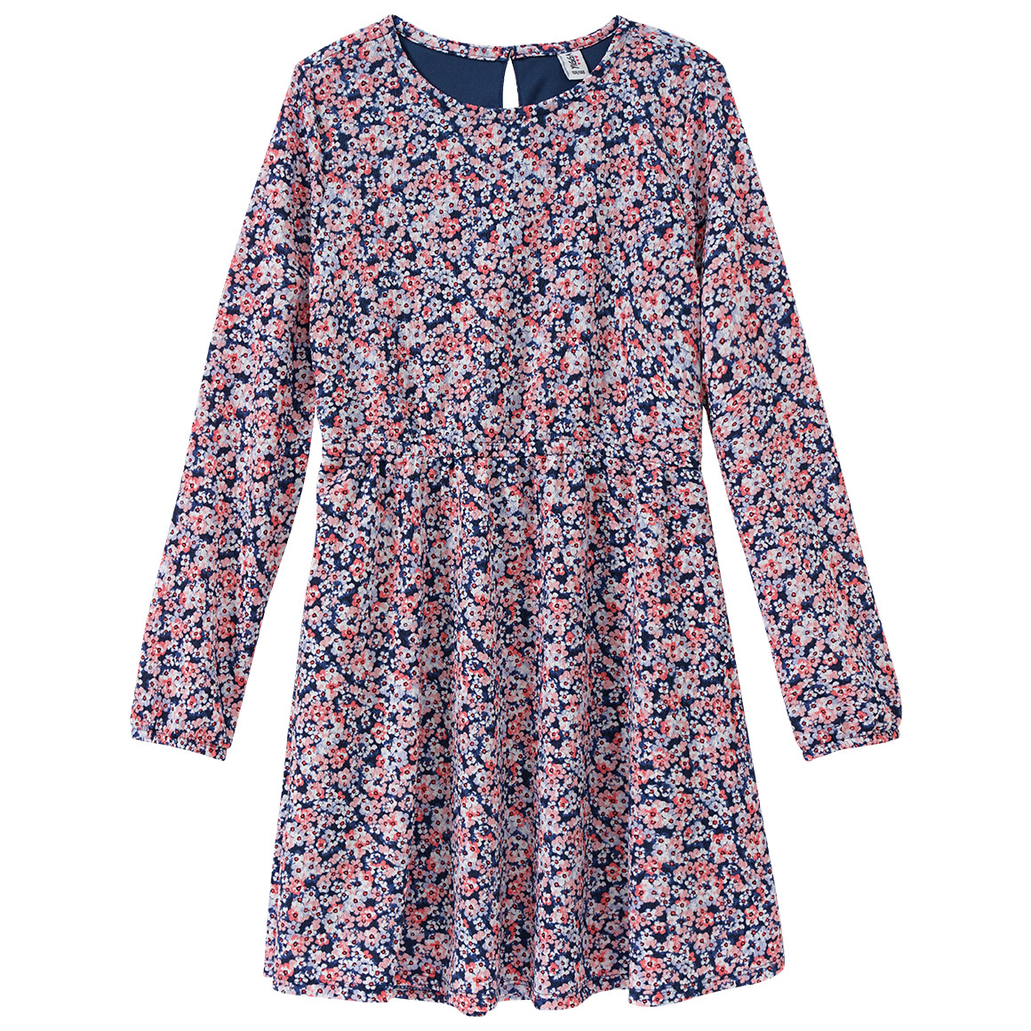 Mädchen Kleid mit Blumen-Allover von Yigga