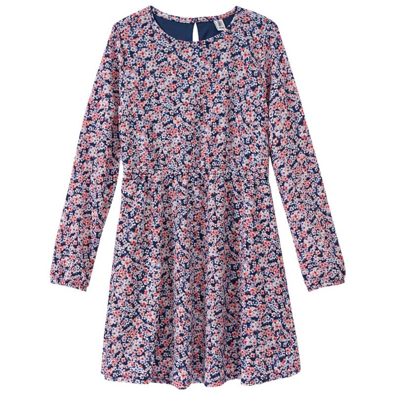 Mädchen Kleid mit Blumen-Allover von Yigga
