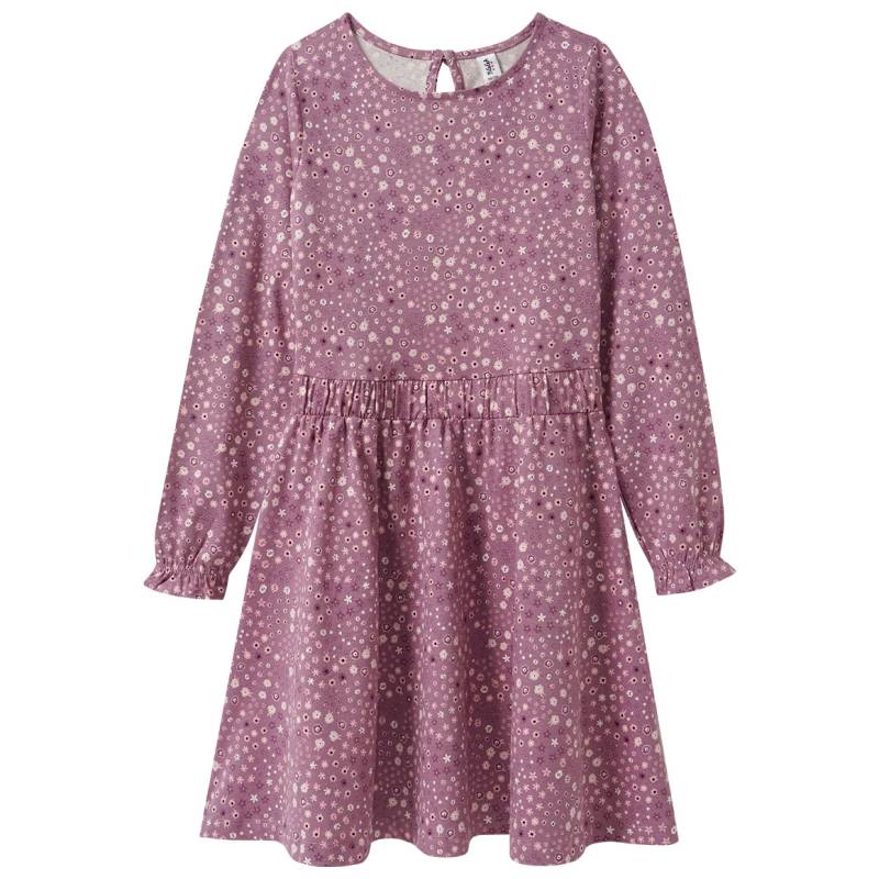 Mädchen Kleid mit Blumen-Allover von Yigga