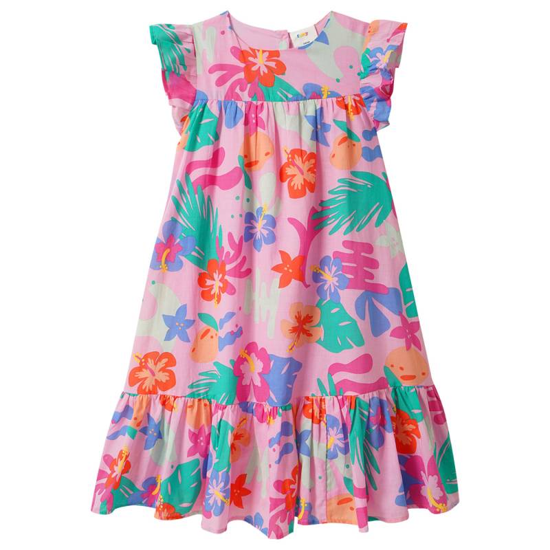 Mädchen Kleid mit Blumen-Allover Mädchen Kleid mit Blumen-Allover von Yigga