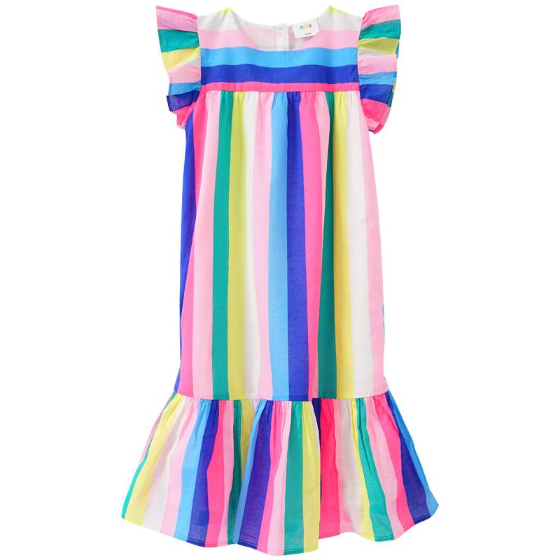 Mädchen Kleid mit bunten Streifen von Yigga