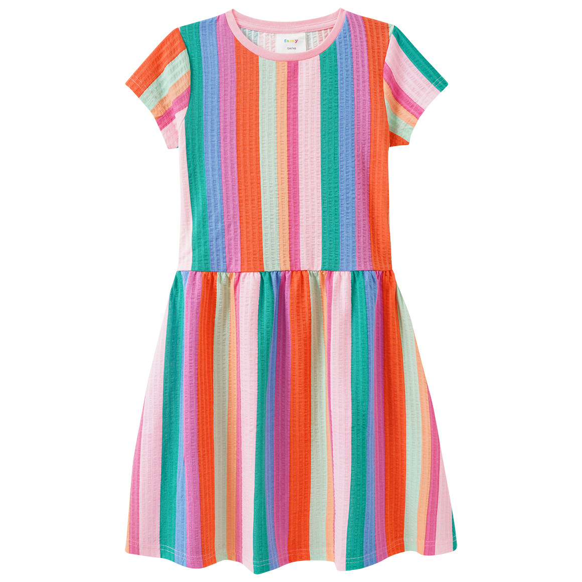 Mädchen Kleid mit bunten Streifen Mädchen Kleid mit bunten Streifen von Yigga
