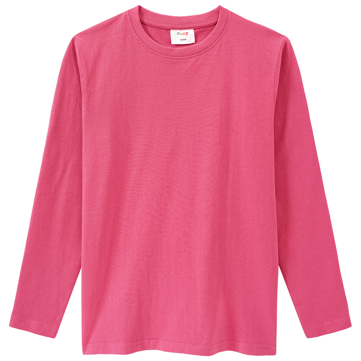 Mädchen Langarmshirt im Basic-Look von Yigga