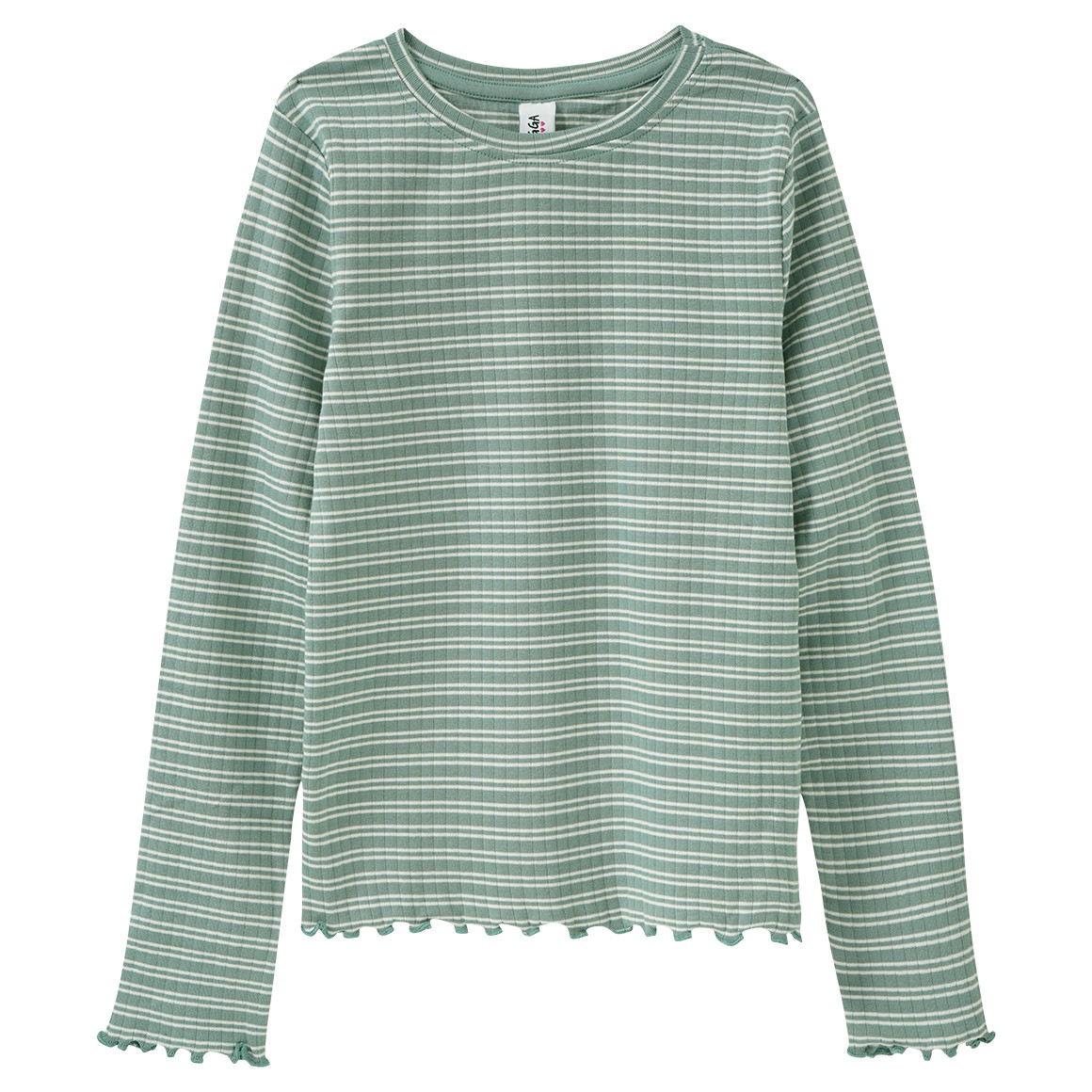 Mädchen Langarmshirt im Streifen-Look von Yigga