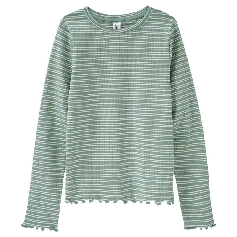 Mädchen Langarmshirt im Streifen-Look von Yigga