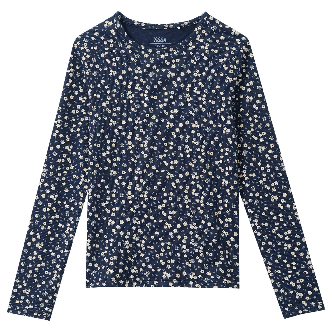 Mädchen Langarmshirt mit Blümchen-Print von Yigga