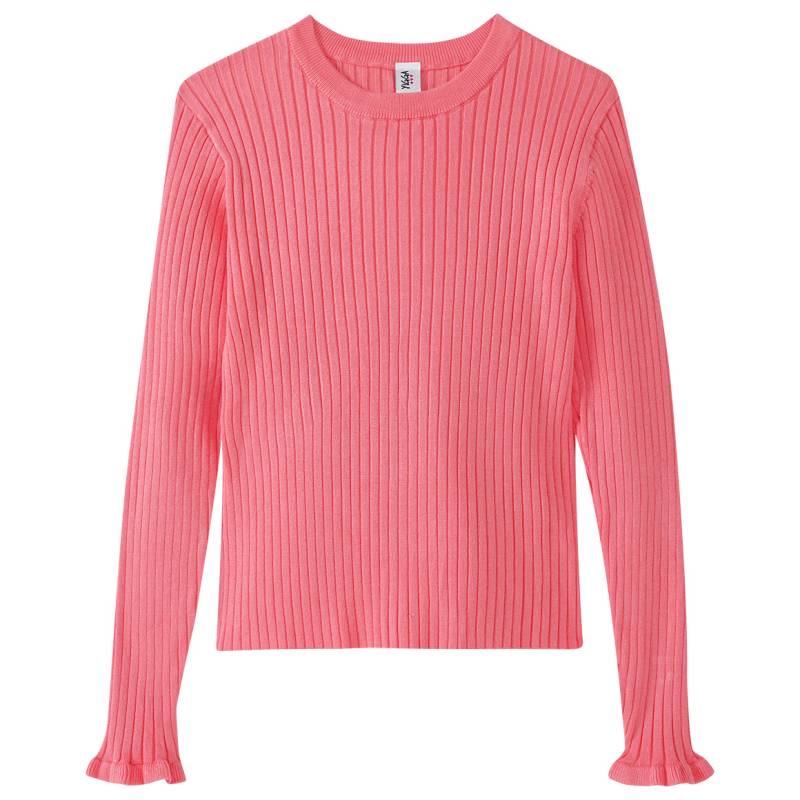 Mädchen Langarmshirt mit Rippstruktur von Yigga
