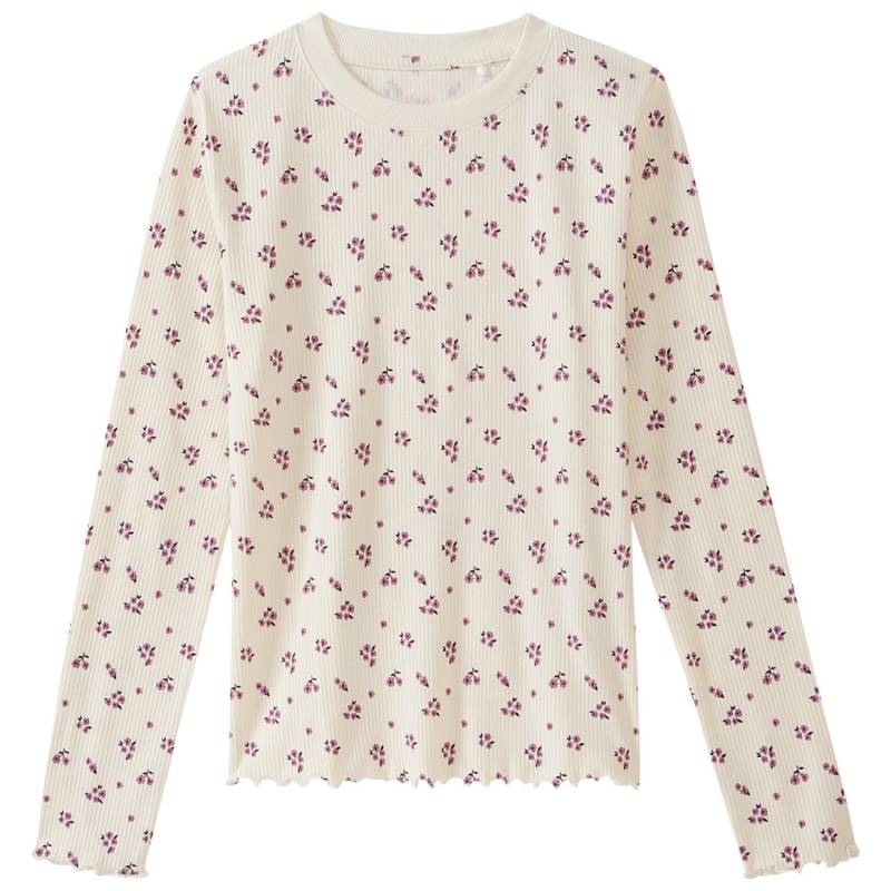Mädchen Langarmshirt mit Rippstruktur von Yigga