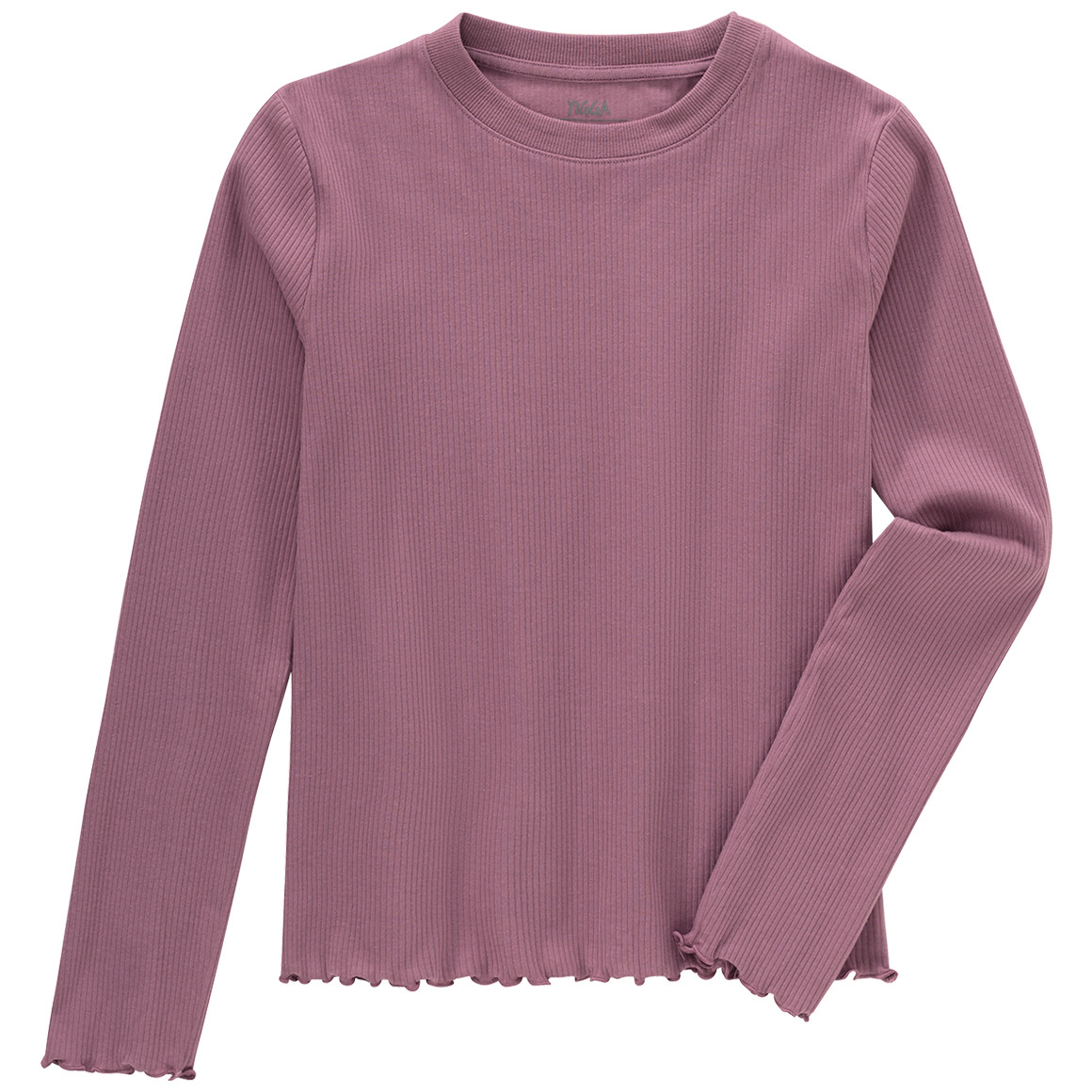 Mädchen Langarmshirt mit Rippstruktur Mädchen Langarmshirt mit Rippstruktur von Yigga