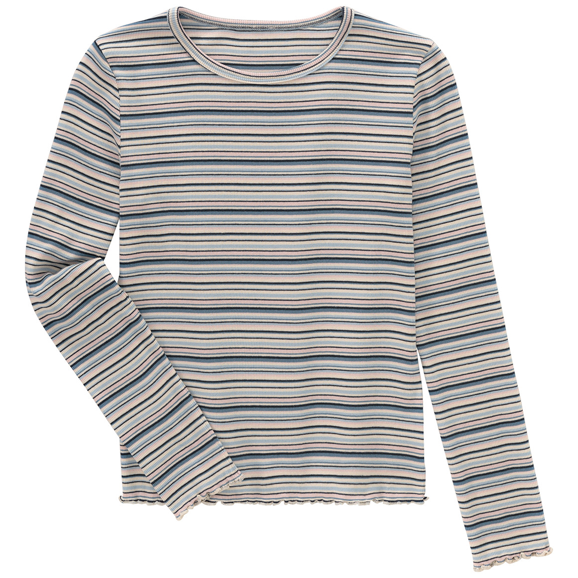Mädchen Langarmshirt mit Rippstruktur Mädchen Langarmshirt mit Rippstruktur von Yigga