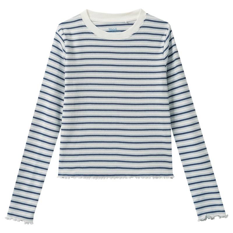 Mädchen Langarmshirt mit Rippstruktur Mädchen Langarmshirt mit Rippstruktur von Yigga