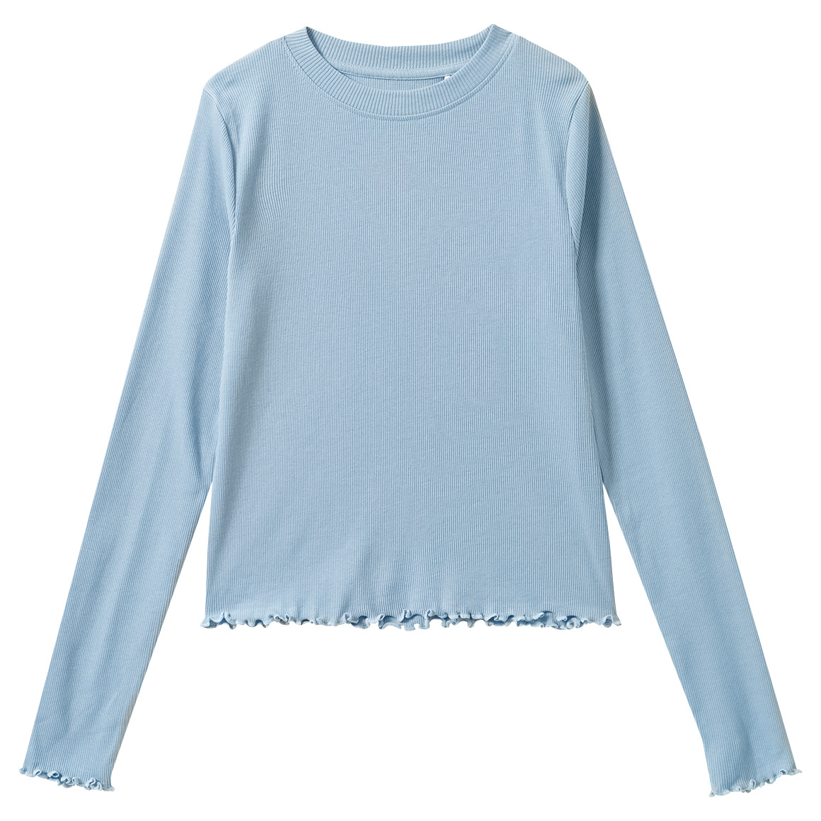 Mädchen Langarmshirt mit Rippstruktur Mädchen Langarmshirt mit Rippstruktur von Yigga