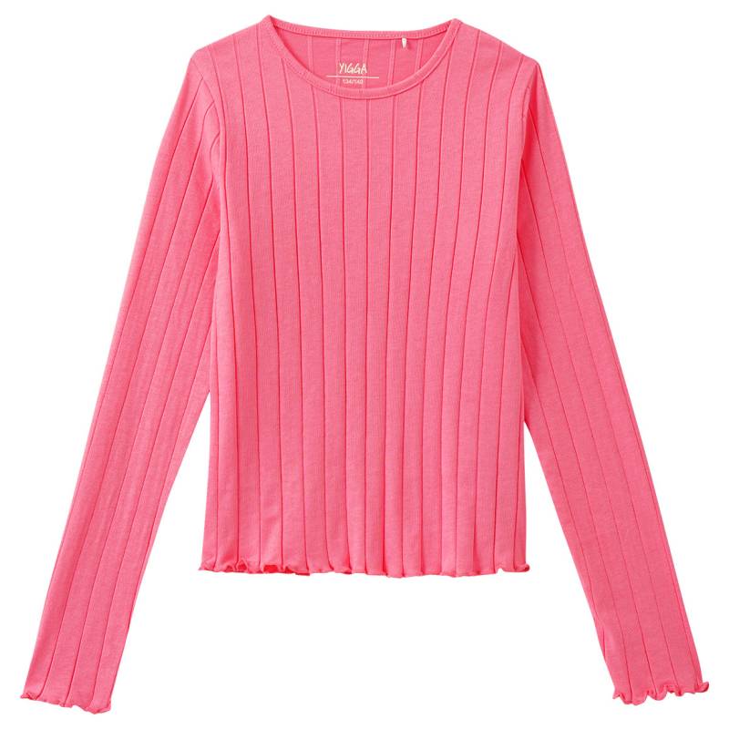 Mädchen Langarmshirt mit Wellenbündchen von Yigga