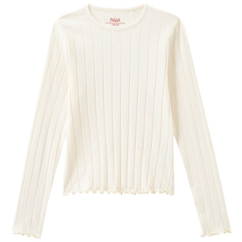 Mädchen Langarmshirt mit Wellenbündchen von Yigga