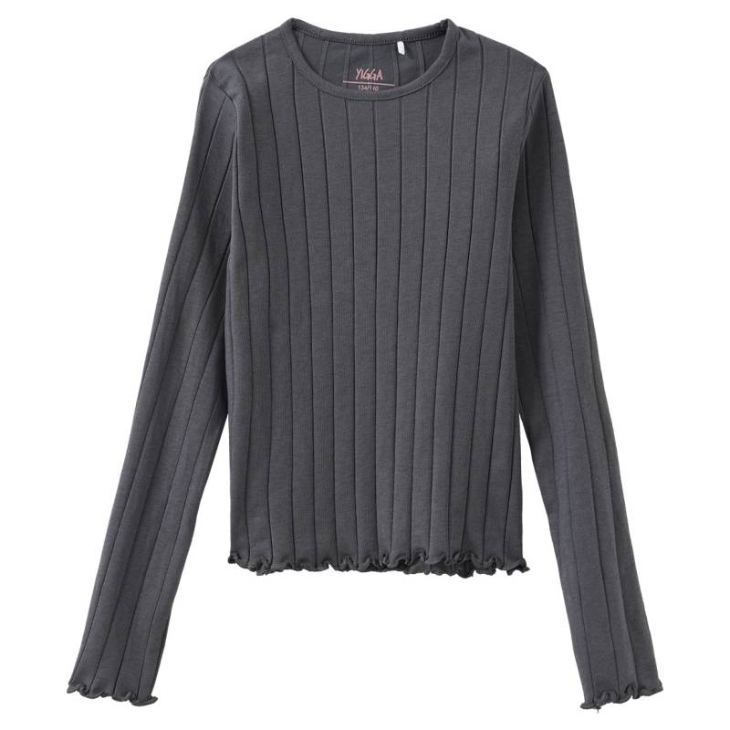 Mädchen Langarmshirt mit Wellenbündchen von Yigga