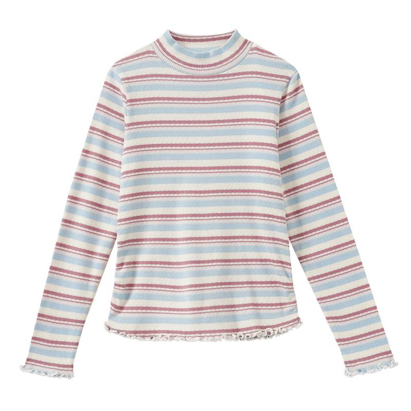 Mädchen Langarmshirt mit Wellenbündchen Mädchen Langarmshirt mit Wellenbündchen von Yigga