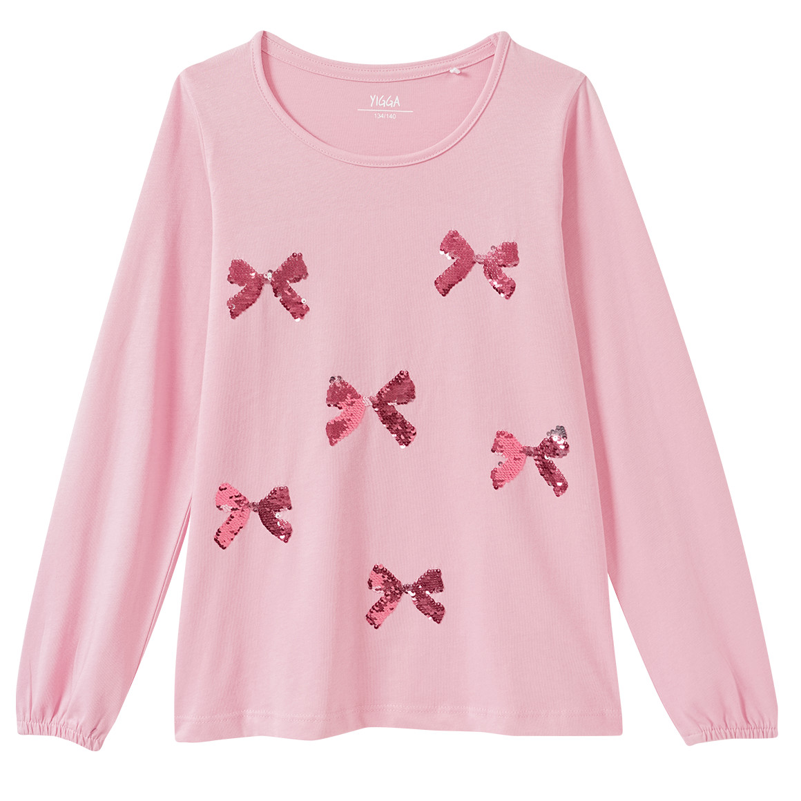 Mädchen Langarmshirt mit Wendepailletten Mädchen Langarmshirt mit Wendepailletten von Yigga