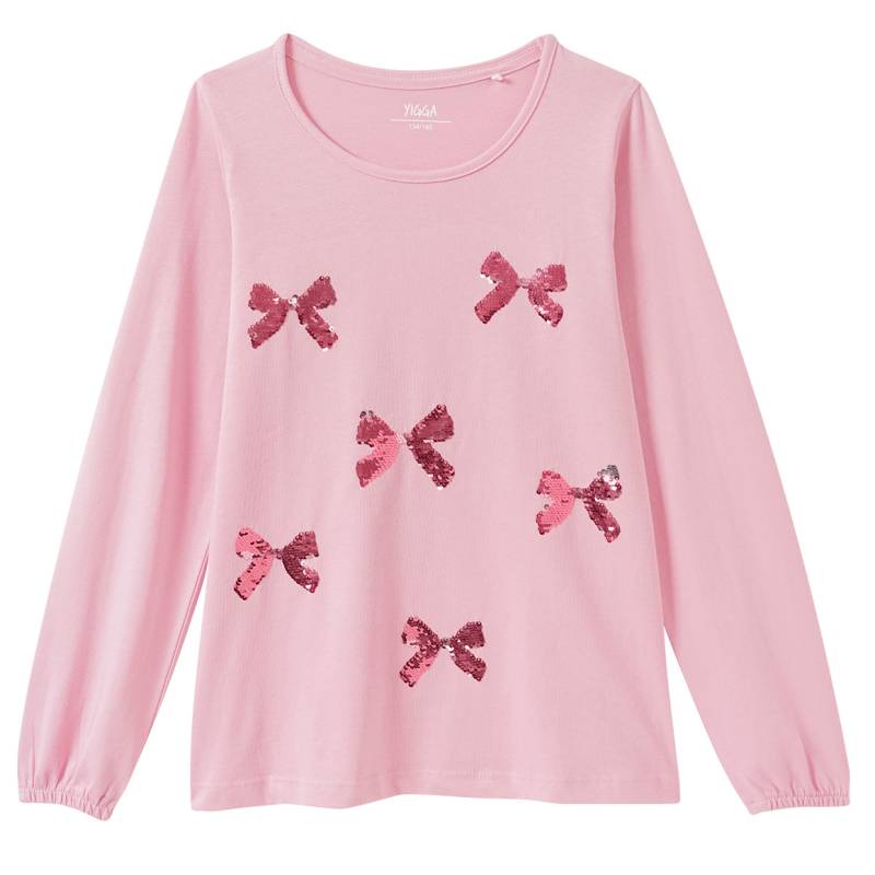 Mädchen Langarmshirt mit Wendepailletten von Yigga