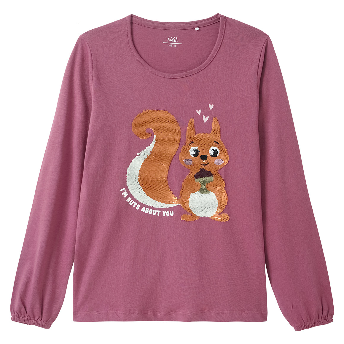 Mädchen Langarmshirt mit Wendepailletten Mädchen Langarmshirt mit Wendepailletten von Yigga