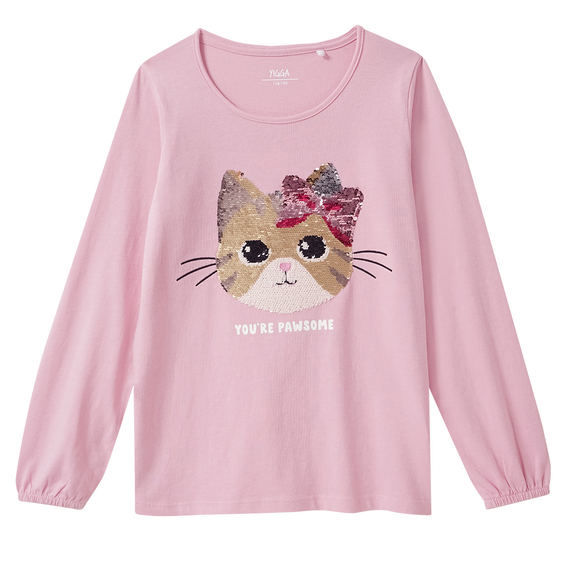 Mädchen Langarmshirt mit Wendepailletten Mädchen Langarmshirt mit Wendepailletten von Yigga